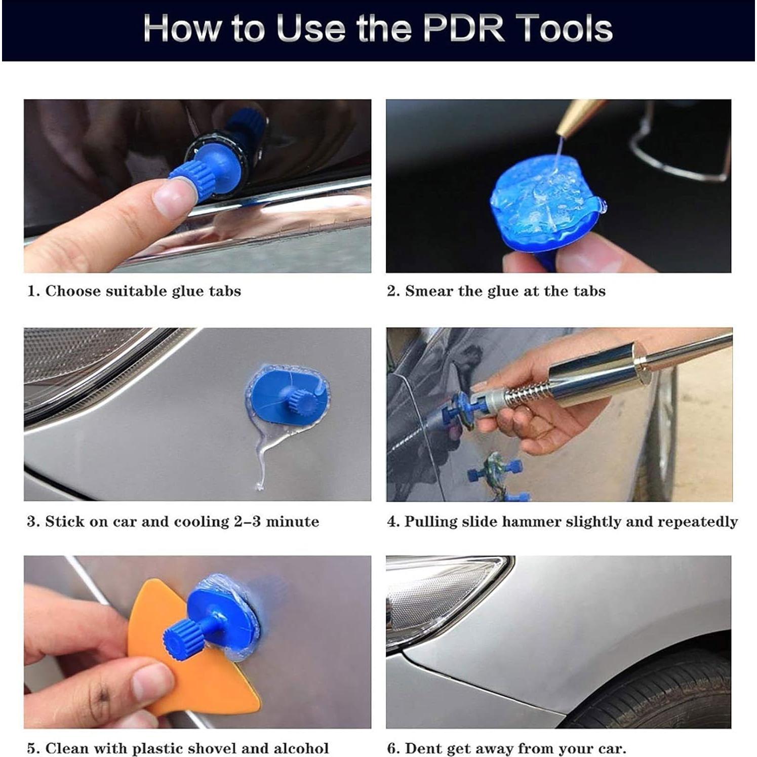 Kit de Reparación de Abolladuras BxuxJar 19 Piezas con Extractor