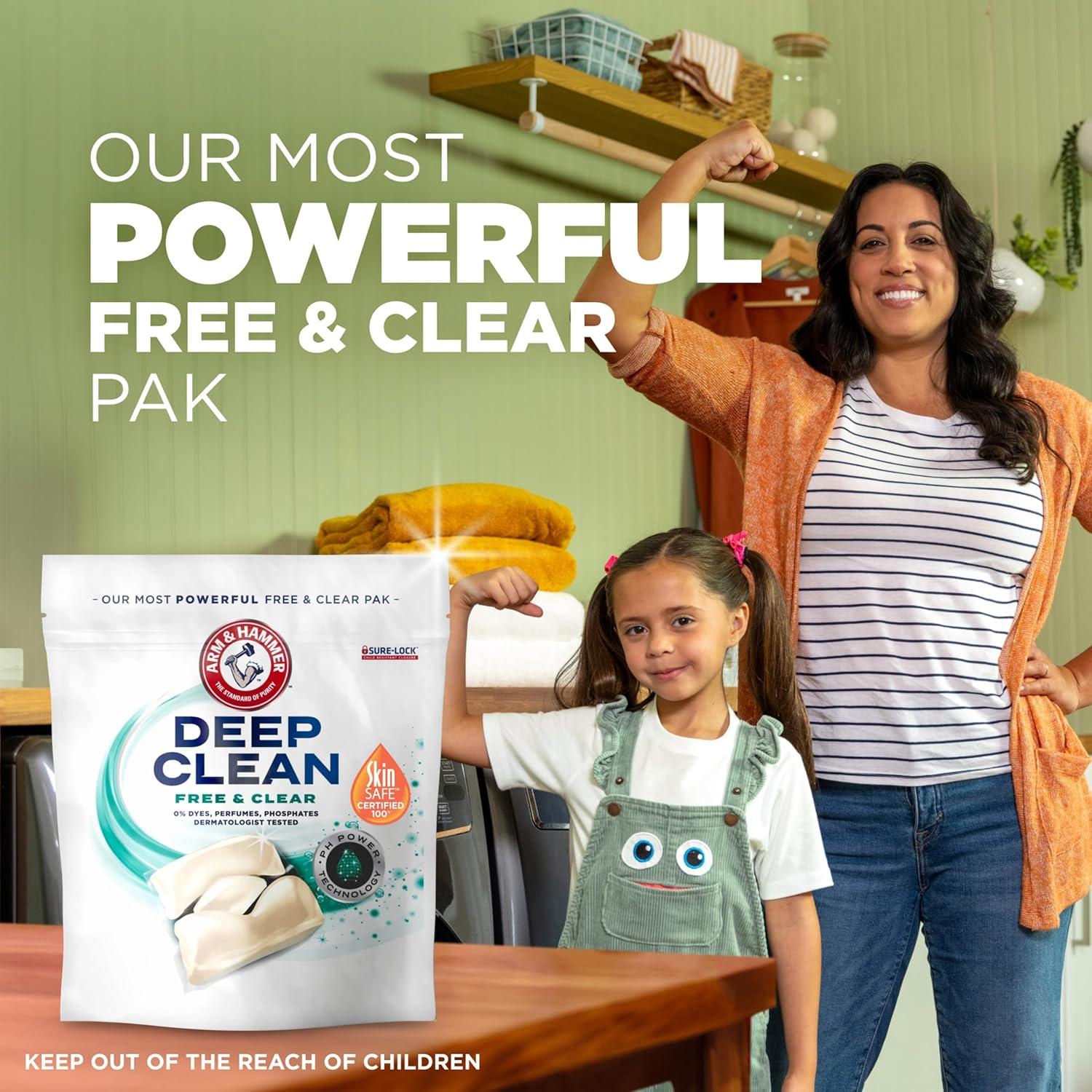 Detergente de Ropa ARM & HAMMER 44 Paks Concentrado Libre de Fragancias