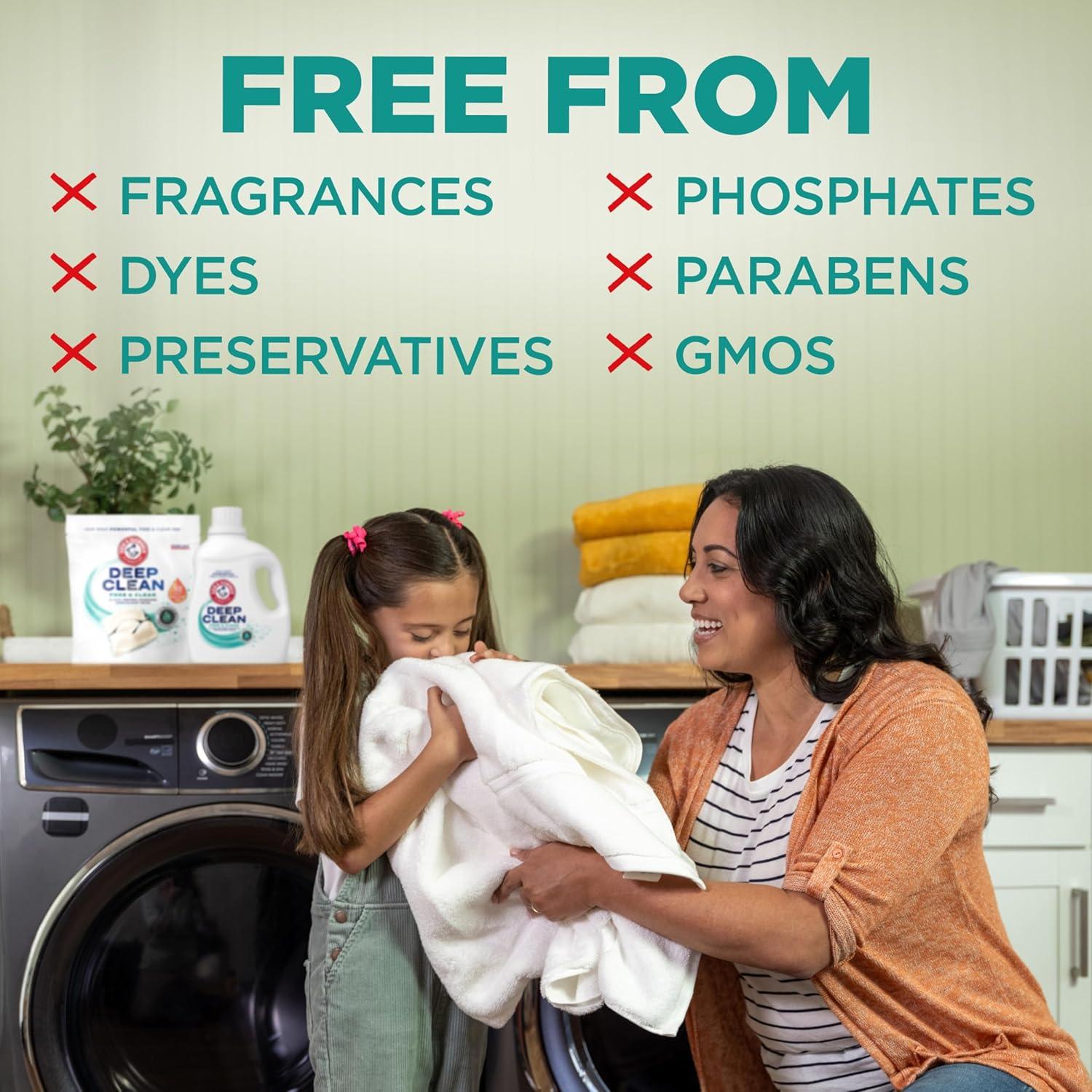 Detergente de Ropa ARM & HAMMER 44 Paks Concentrado Libre de Fragancias