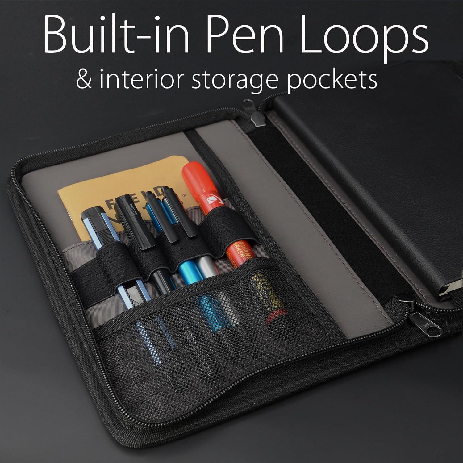 Cubierta de Cuaderno A5 Diodrio con Cremallera YKK Negra