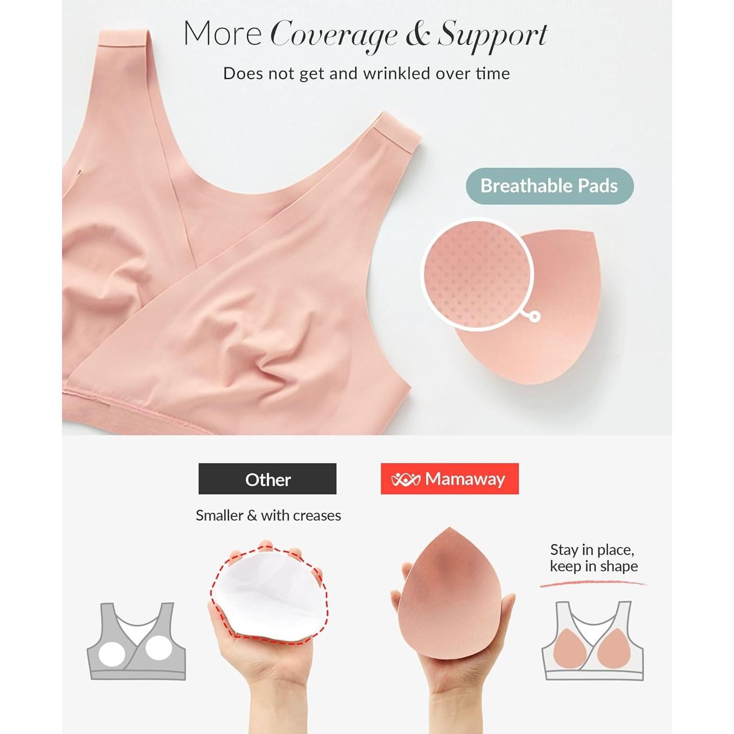 Sujetador de Lactancia Sin Costuras Mamaway Crossover Nude