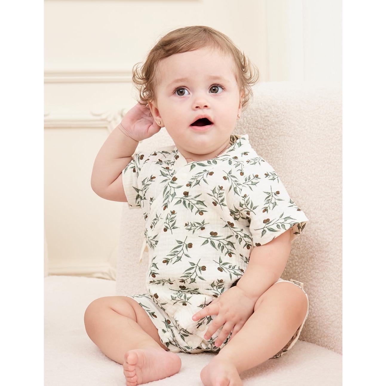 Bata de Kimono para Bebés BINIDUCKLING Muselina Algodón 0-24 Meses