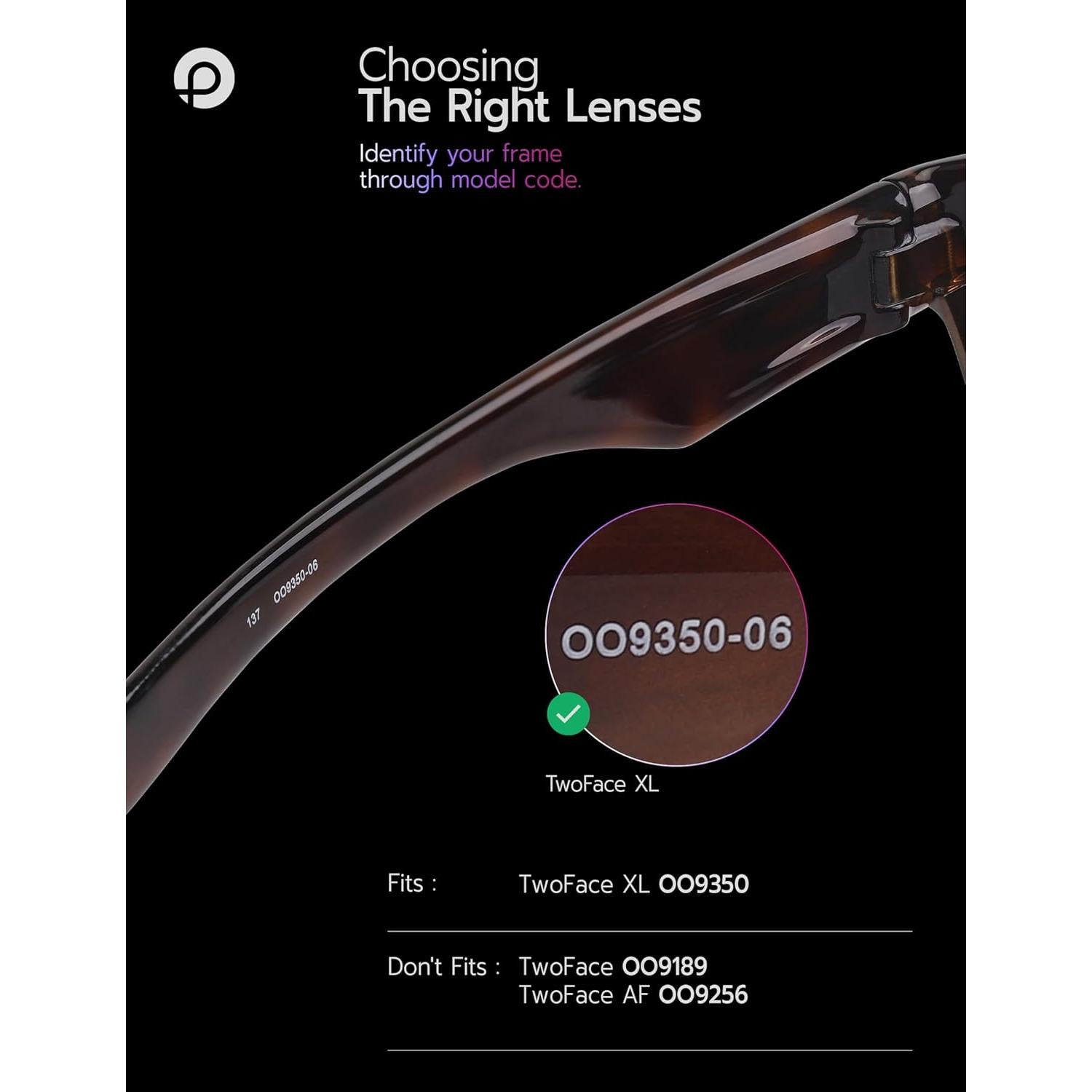 Lentes de Reemplazo PapaViva para Oakley TwoFace XL 58mm