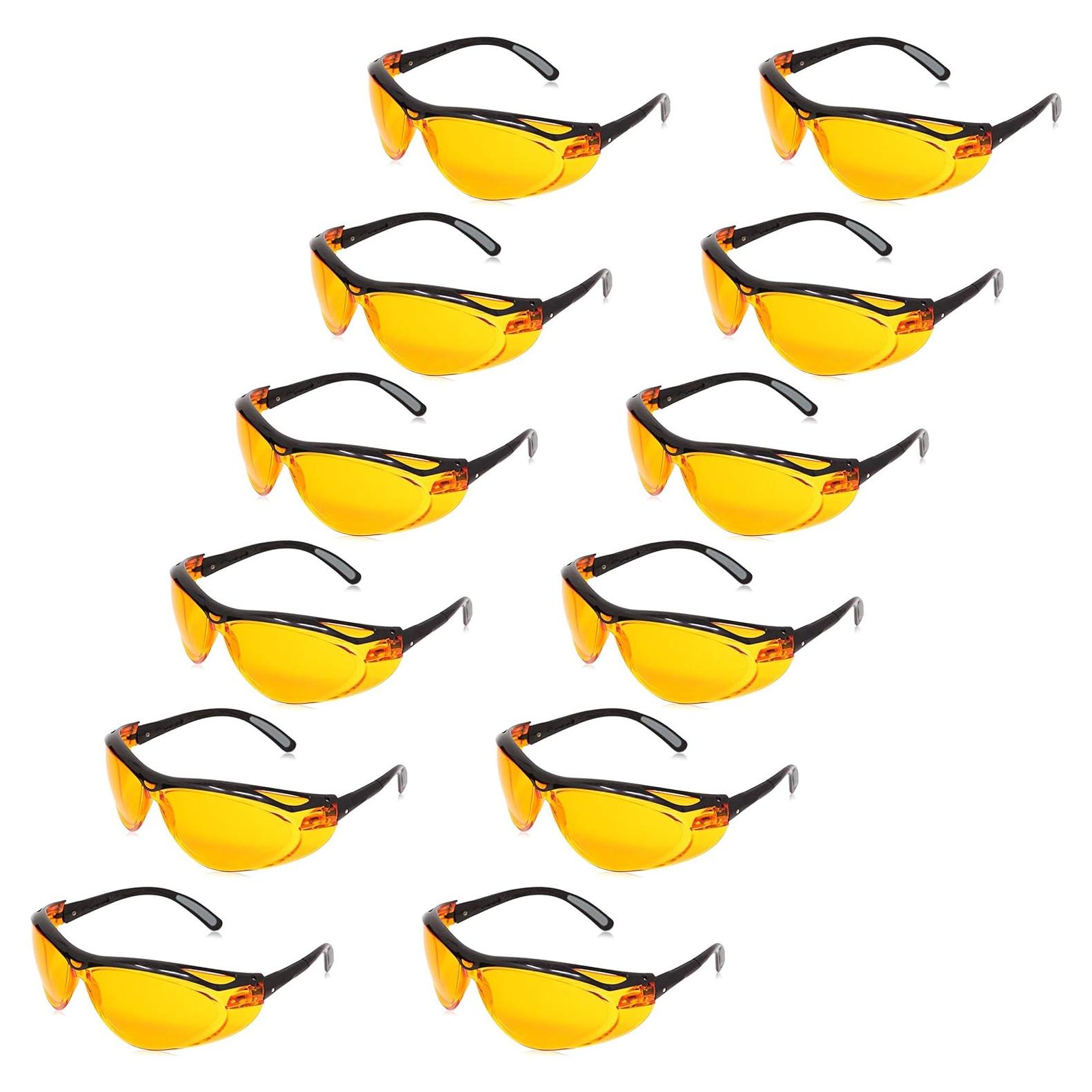 Gafas de seguridad Amazon Basics bloqueadoras luz azul - 12 unidades