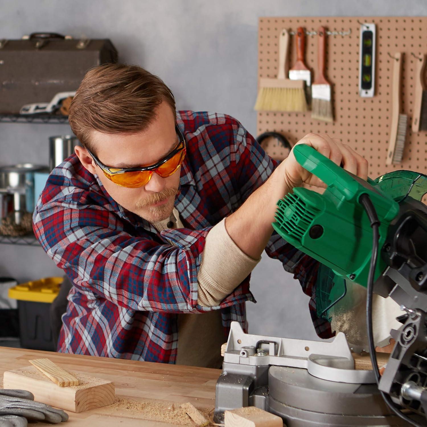 Gafas de seguridad Amazon Basics bloqueadoras luz azul - 12 unidades