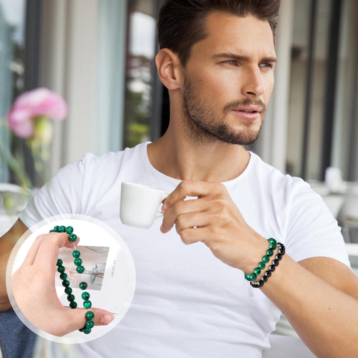 Pulseras de Chakra ONESING 12 Pcs 8mm Cristales Sanadores