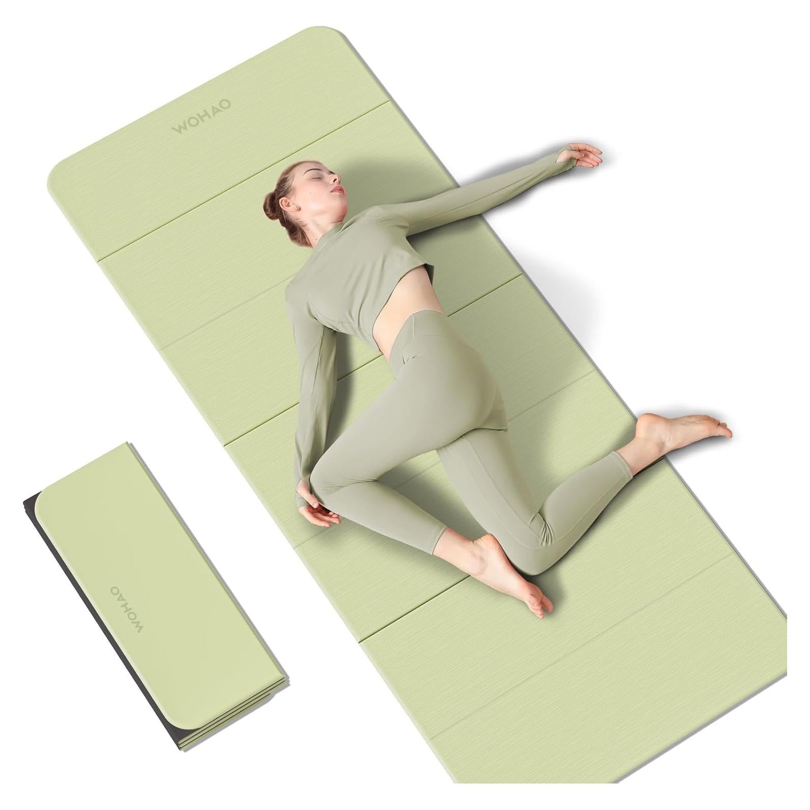 Alfombrilla de Yoga Plegable Wohao 178x61cm 12mm Antideslizante