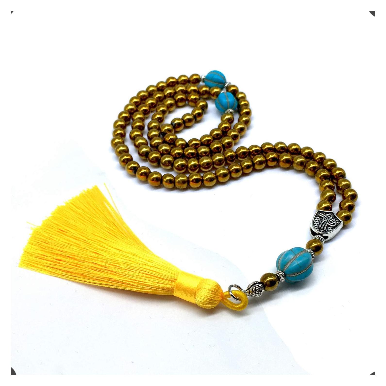 Cuentas de Oración Turcas ALBATROSART 99 Hematita Amarilla 6mm