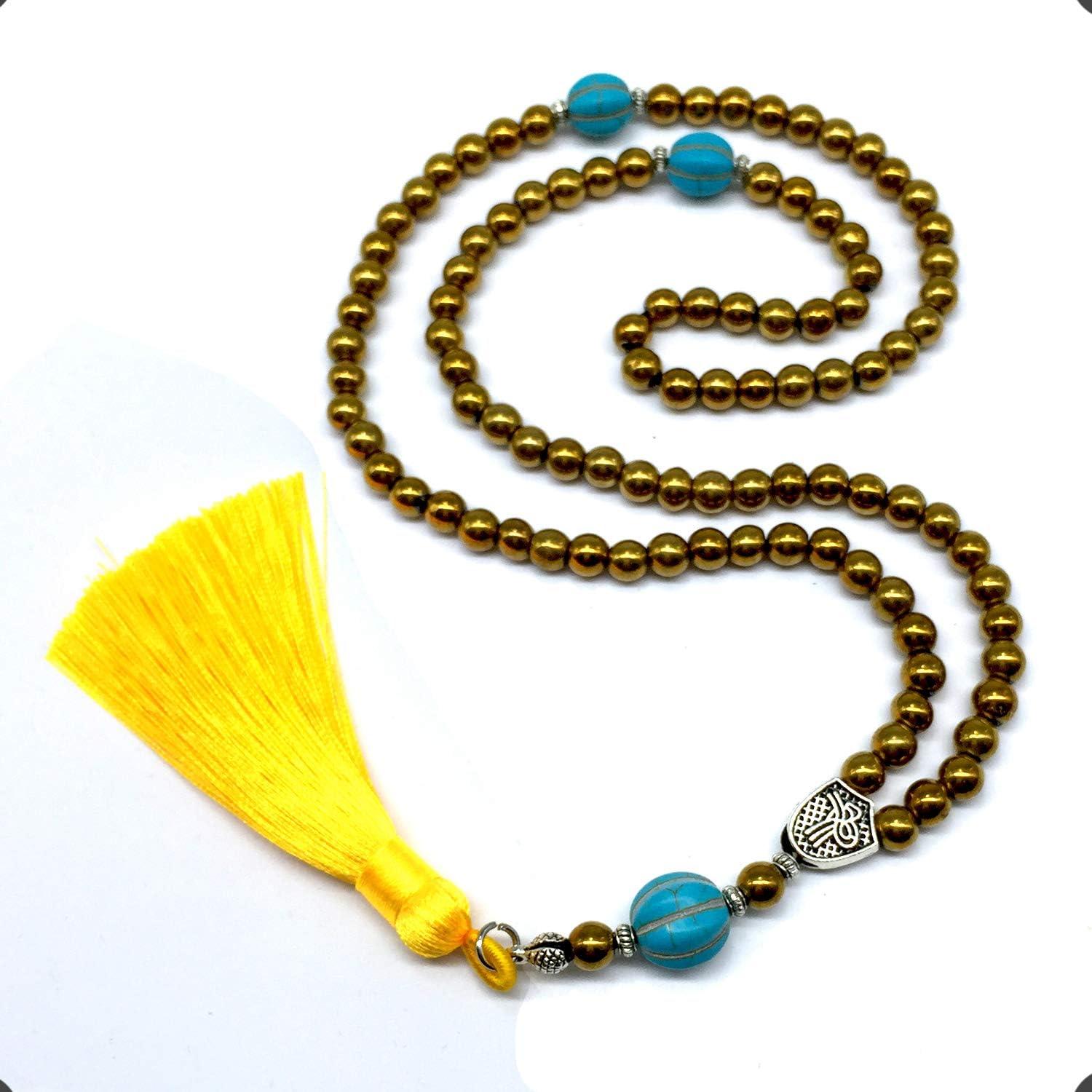 Cuentas de Oración Turcas ALBATROSART 99 Hematita Amarilla 6mm