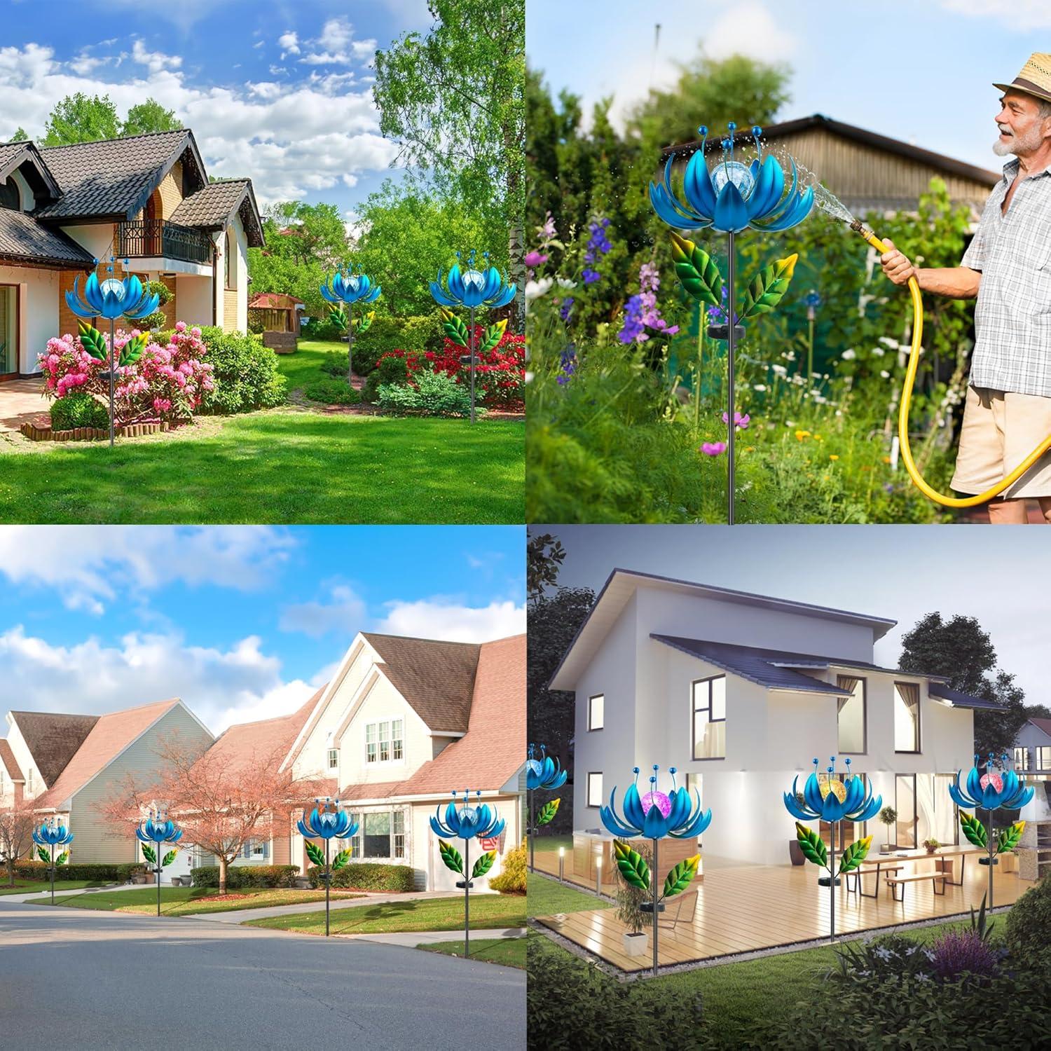 Girador de Viento Solar XPSCOCO 96.5 cm con Luz LED Multicolor