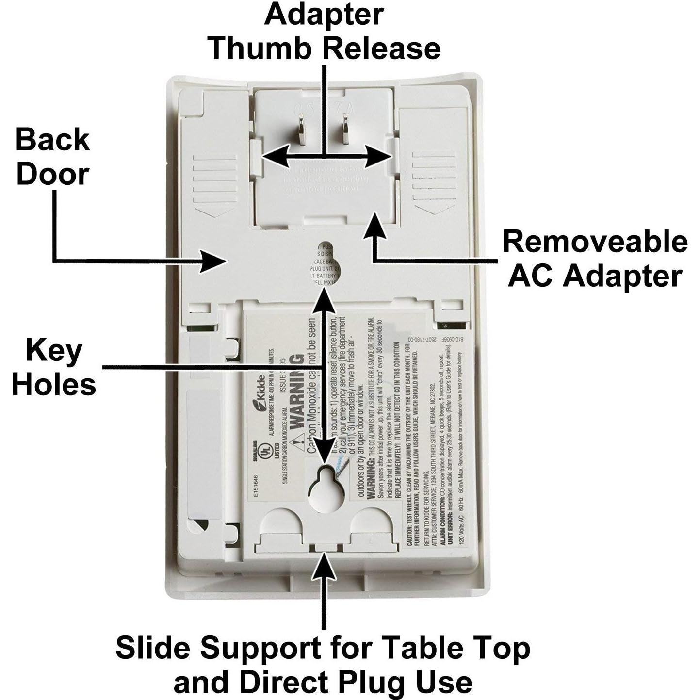 Detector de Monóxido de Carbono Kidde KN-COPP-3 Enchufable con Pantalla Digital