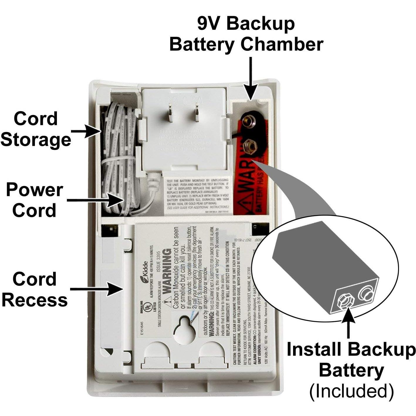 Detector de Monóxido de Carbono Kidde KN-COPP-3 Enchufable con Pantalla Digital