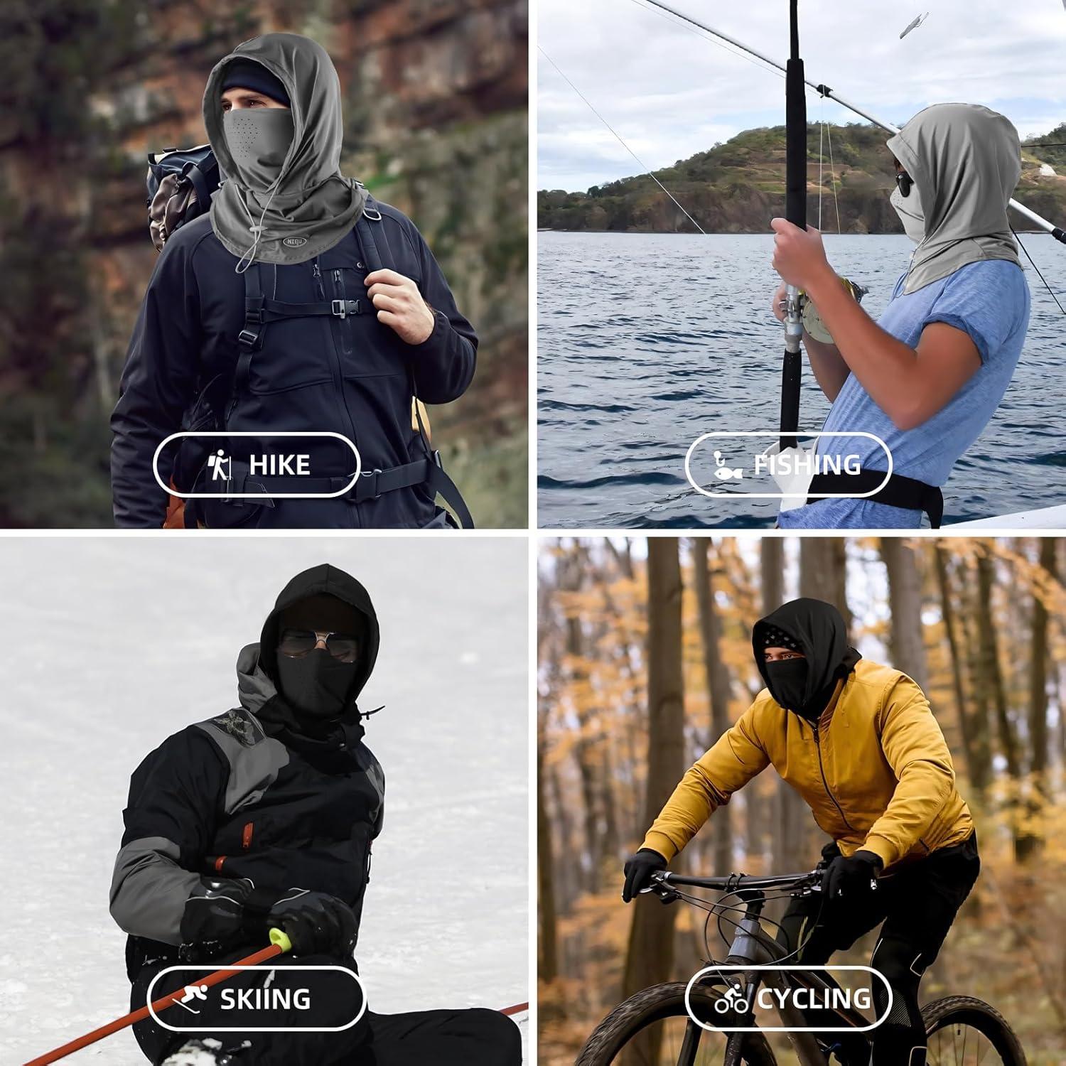 Máscara Balaclava UV 50+ Negra Grande Unisex para Ciclismo