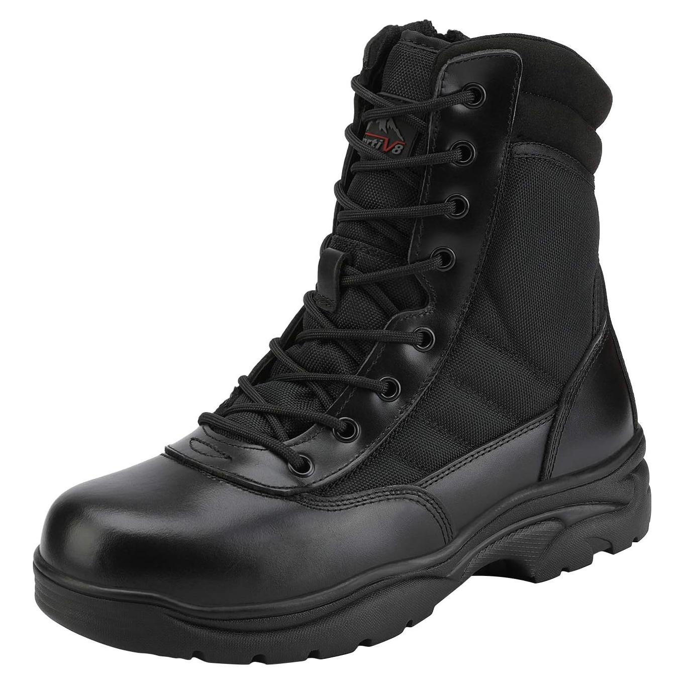 Botas Tácticas NORTIV 8 para Hombre con Cremallera Lateral 20 cm