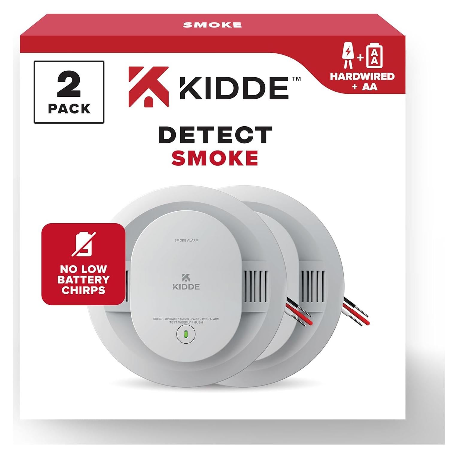 Detector de Humo Kidde 20SAR Interconectable Paquete de 2