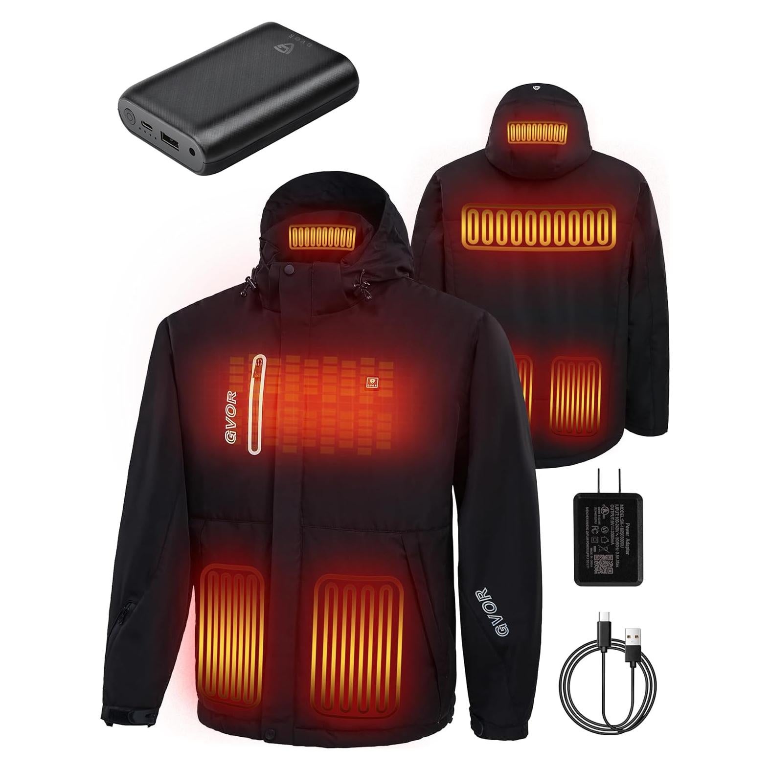 Chaqueta Calefaccionada para Hombre GVOR 12V con Capucha