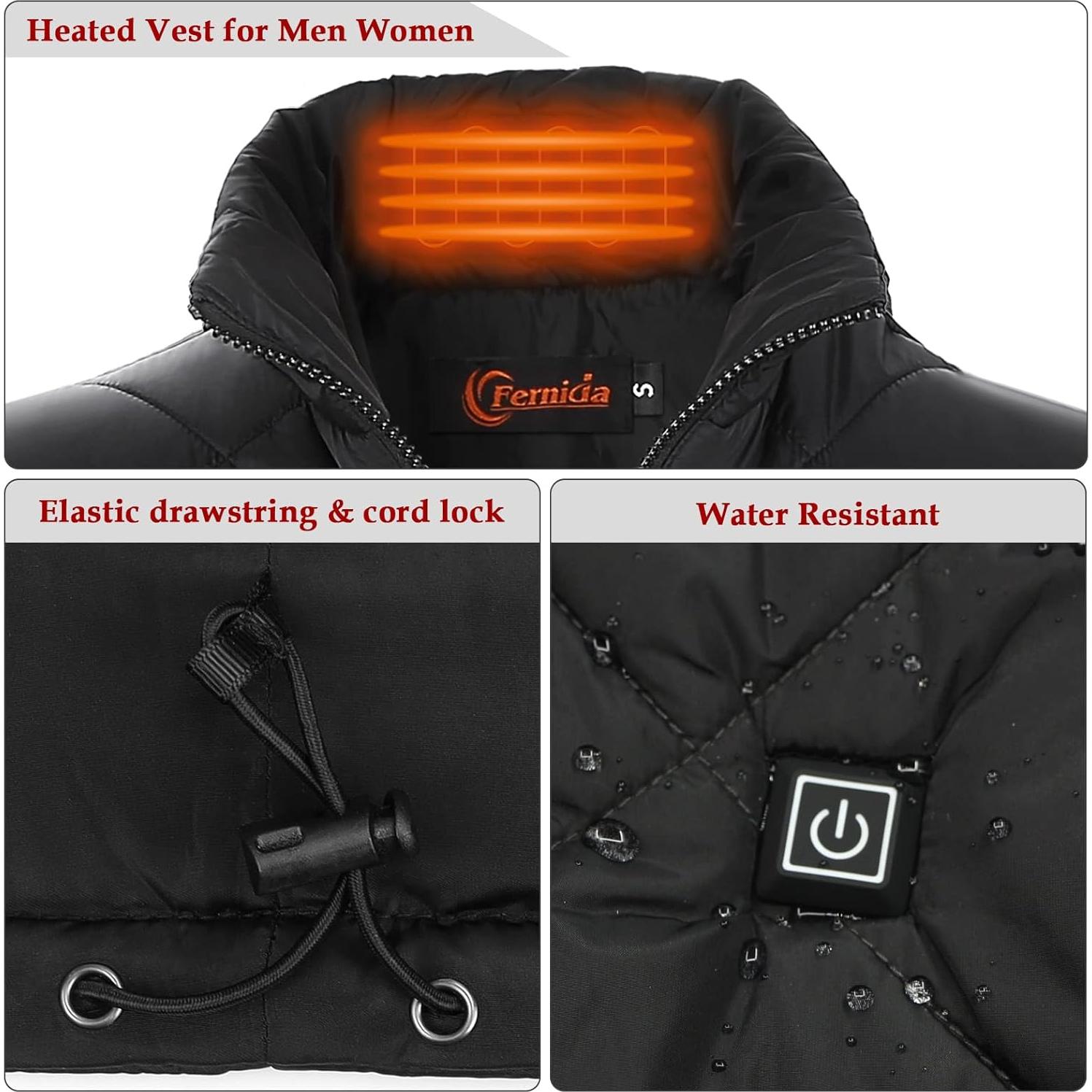 Chaleco Térmico FERNIDA USB 8 Zonas Calentamiento Invierno
