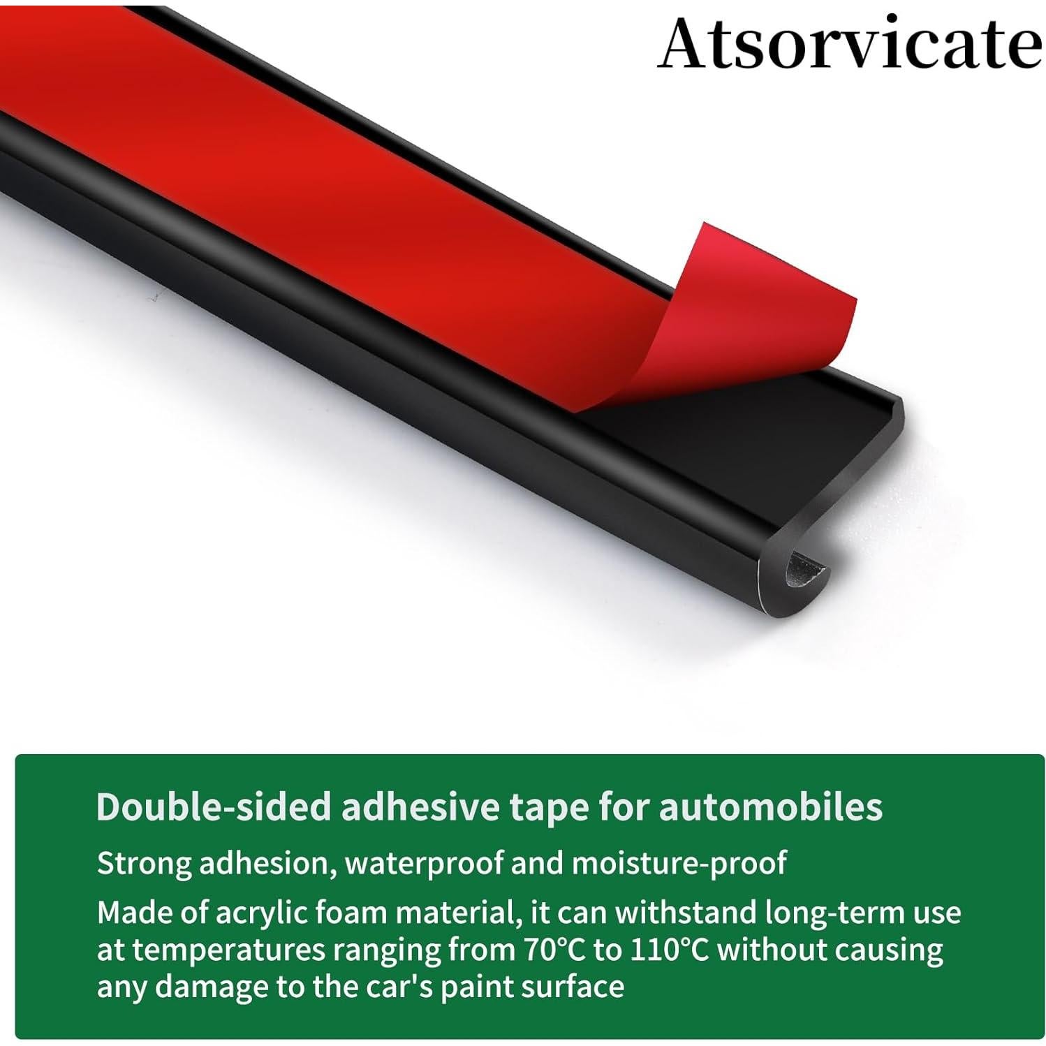 Canal de Drenaje de Agua Atsorvicate 3.08m Negro para Ventanas