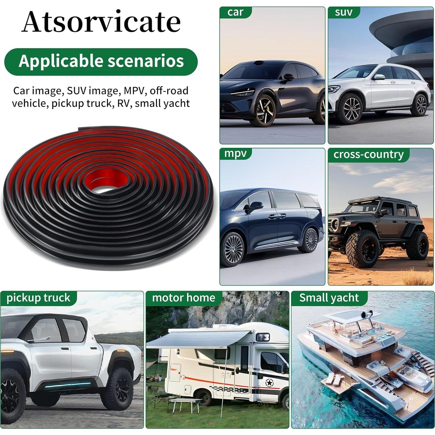 Canal de Drenaje de Agua Atsorvicate 3.08m Negro para Ventanas