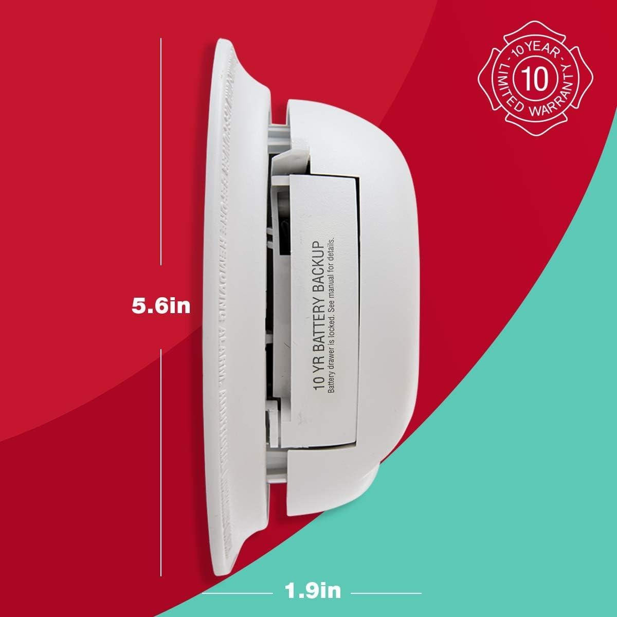 FIRST ALERT SC9120B Corded Electric Combination Alarm with Adapter Plugs for Easy Replacement