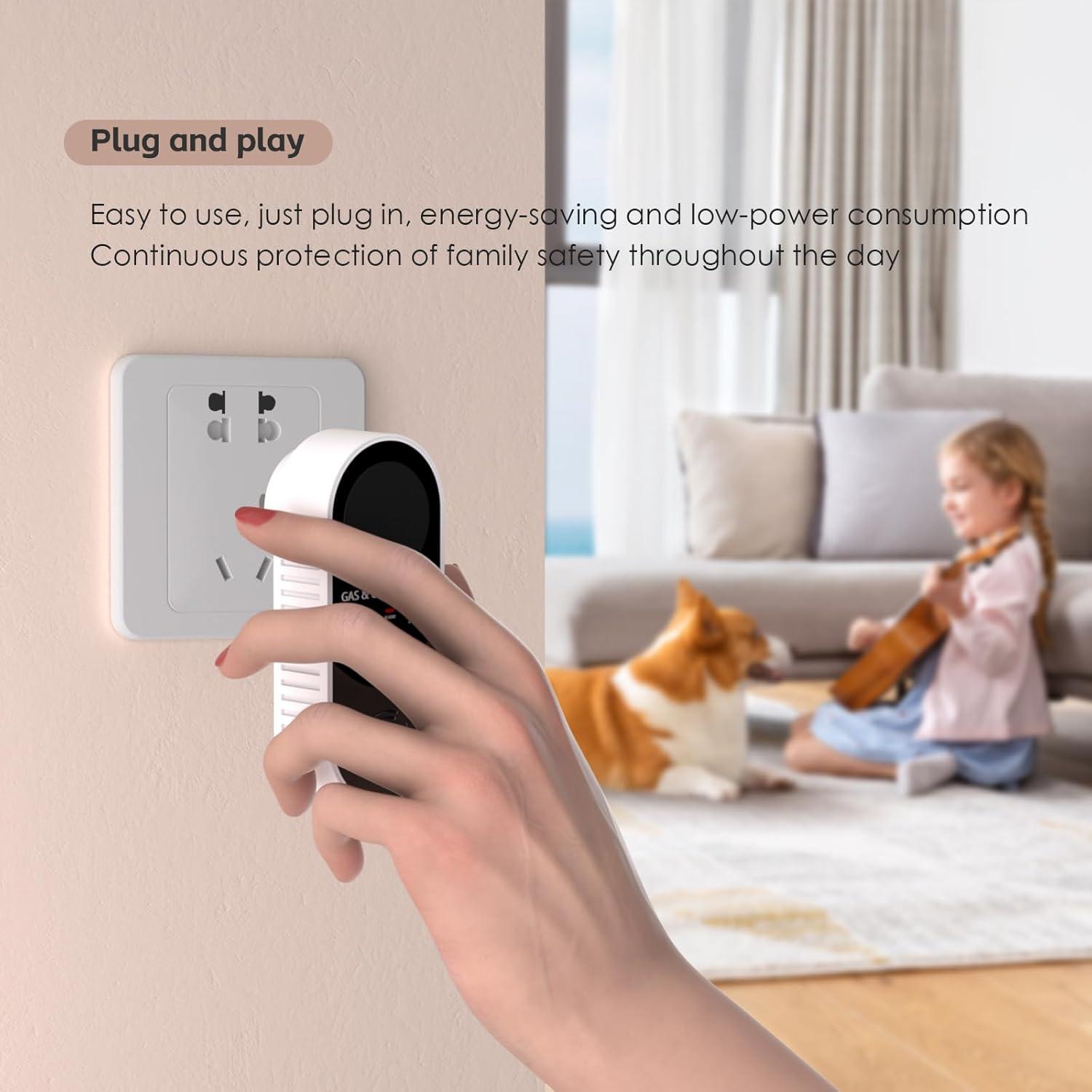 Detector de Gas Natural y Monóxido XLA Alert KH158 4 en 1