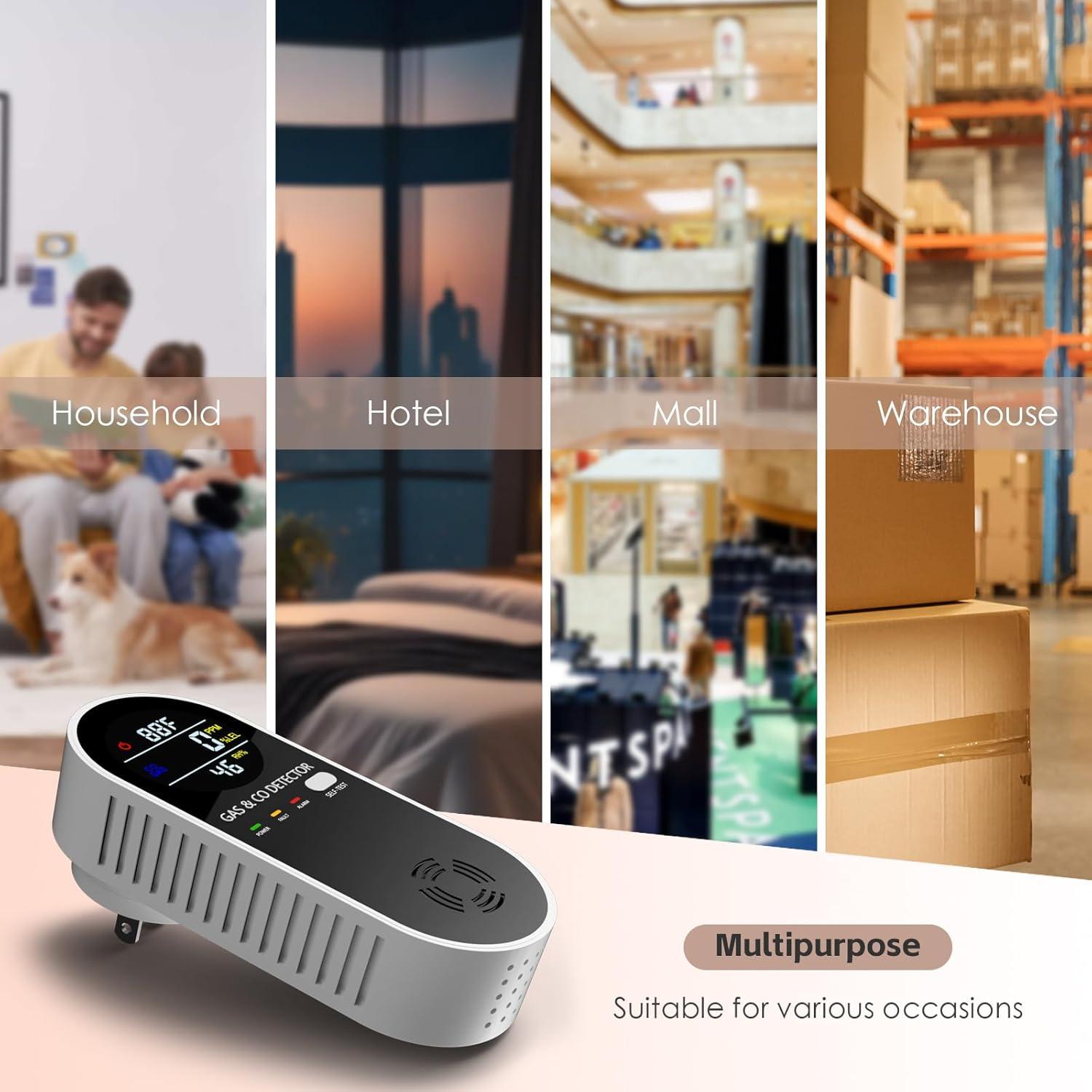 Detector de Gas Natural y Monóxido XLA Alert KH158 4 en 1