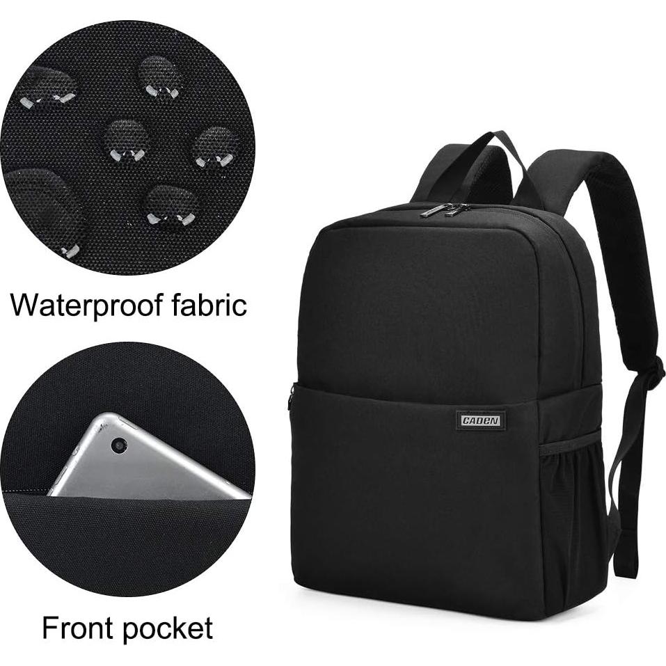 Mochila para Cámara CADeN L4 Impermeable con Compartimento Laptop 14"