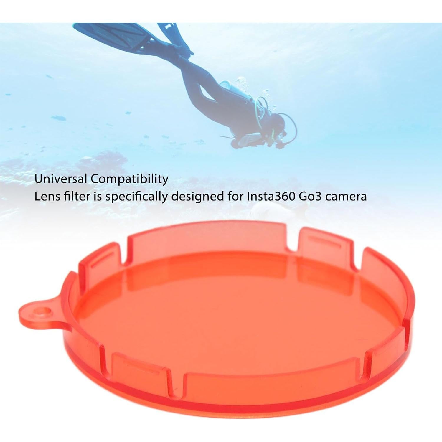 Filtro de buceo Rojo Wendry para Insta360 Go3 - Alta transparencia
