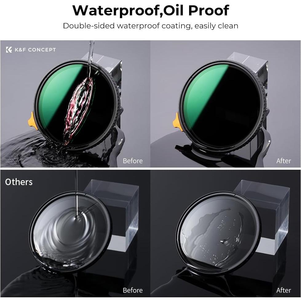 K&F CONCEPT 49mm Black Diffusion 1/4 Effect & Variable ND2-ND32 ND Filter 2-in-1 for Camera Lens with 28 Multi-Layer Coatings (Nano-X Series)