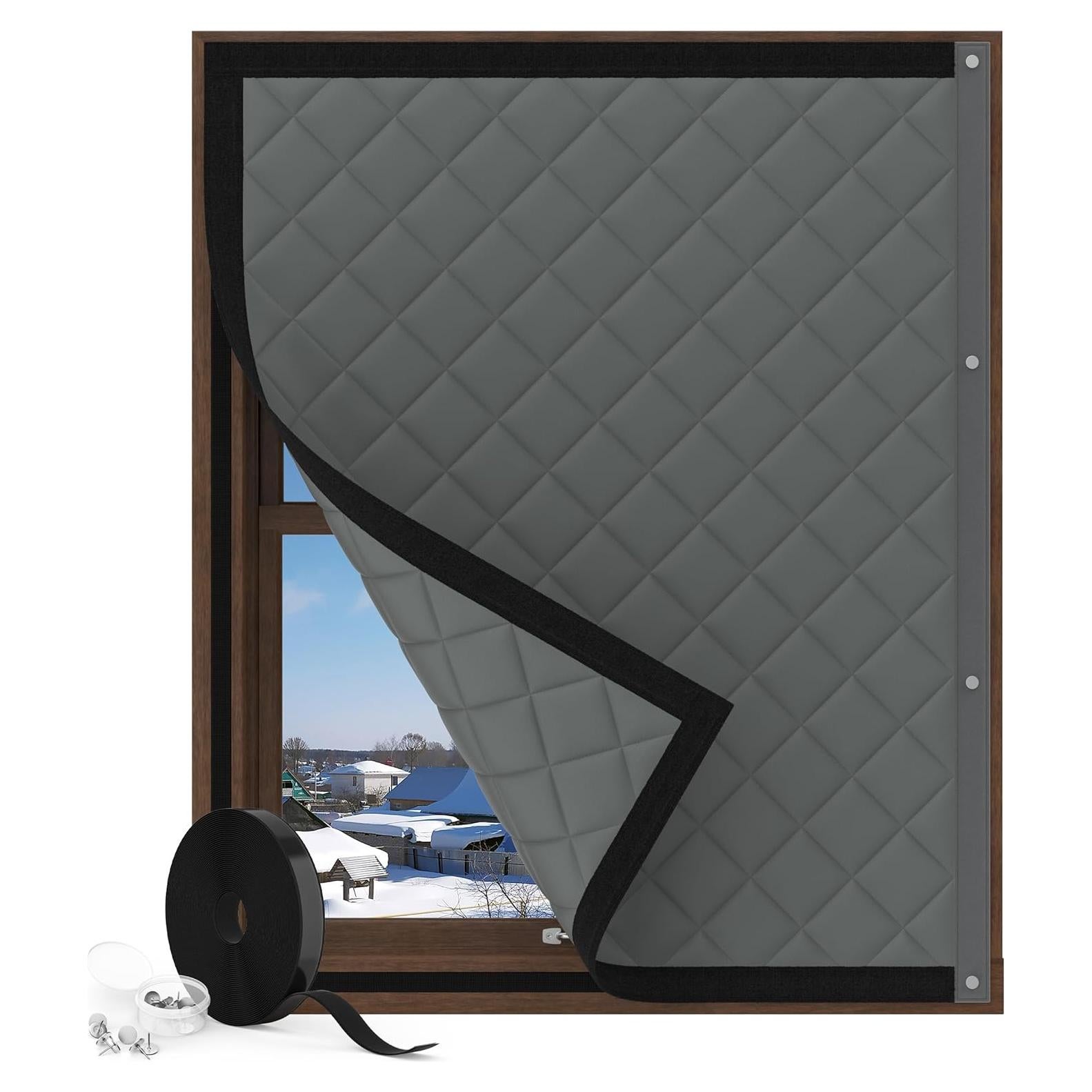 Cortina Aislante de Ventana 99x81 cm Augblinds Gris