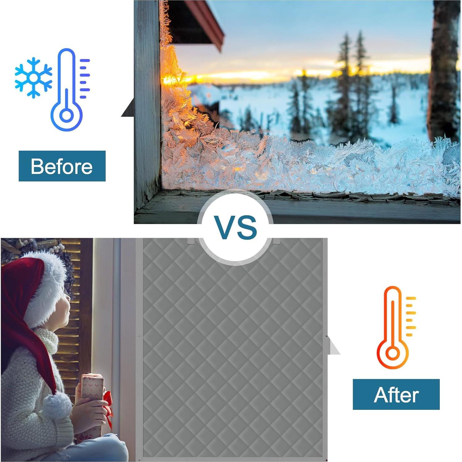 Cortina Aislante de Ventana 99x81 cm Augblinds Gris