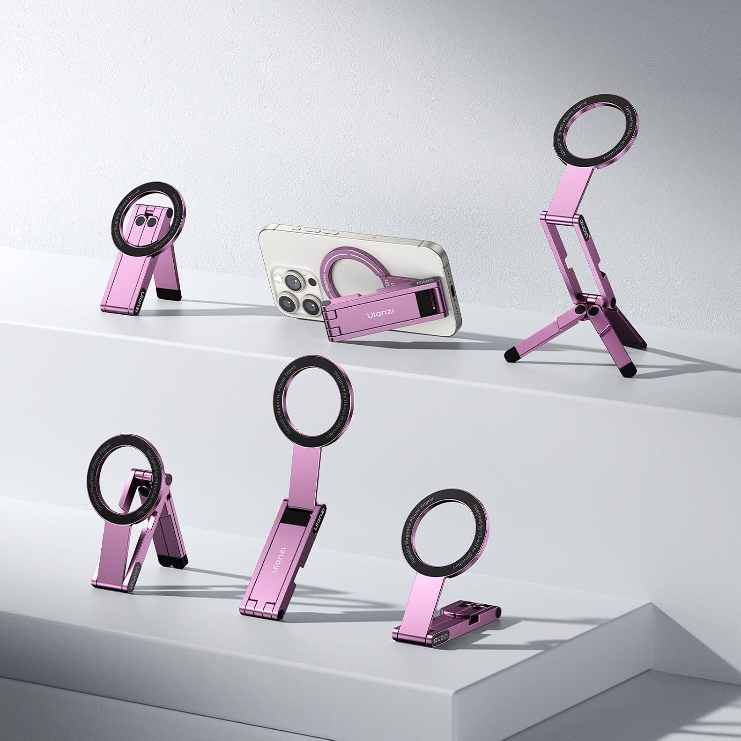 Soporte de trípode magnético ULANZI MA60 para iPhone Rosa