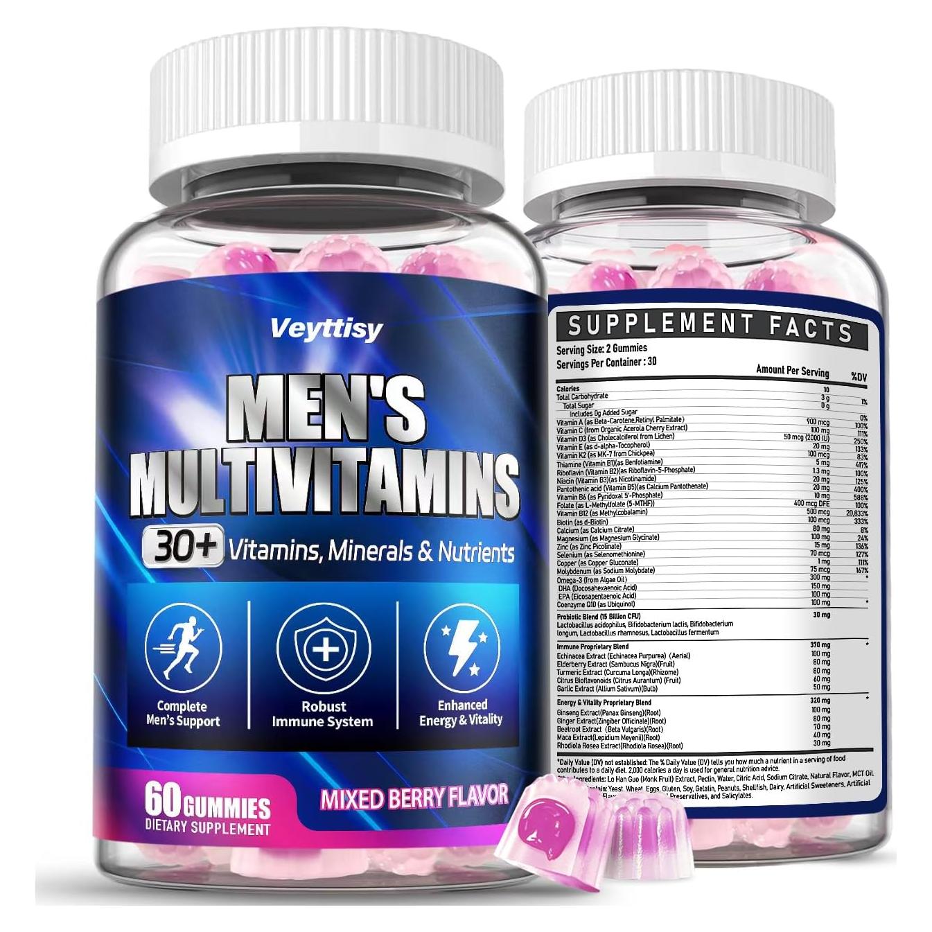 Gomitas Multivitamínicas Metiladas Veyttisy 60 Unidades Bayas Mixtas