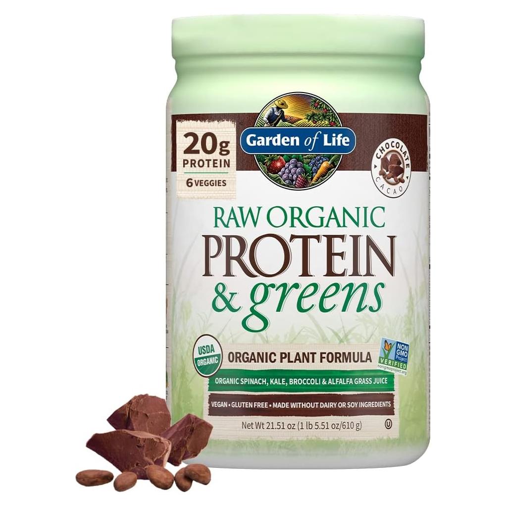 Proteína Orgánica Cruda Jardín de la Vida Chocolate 610 g