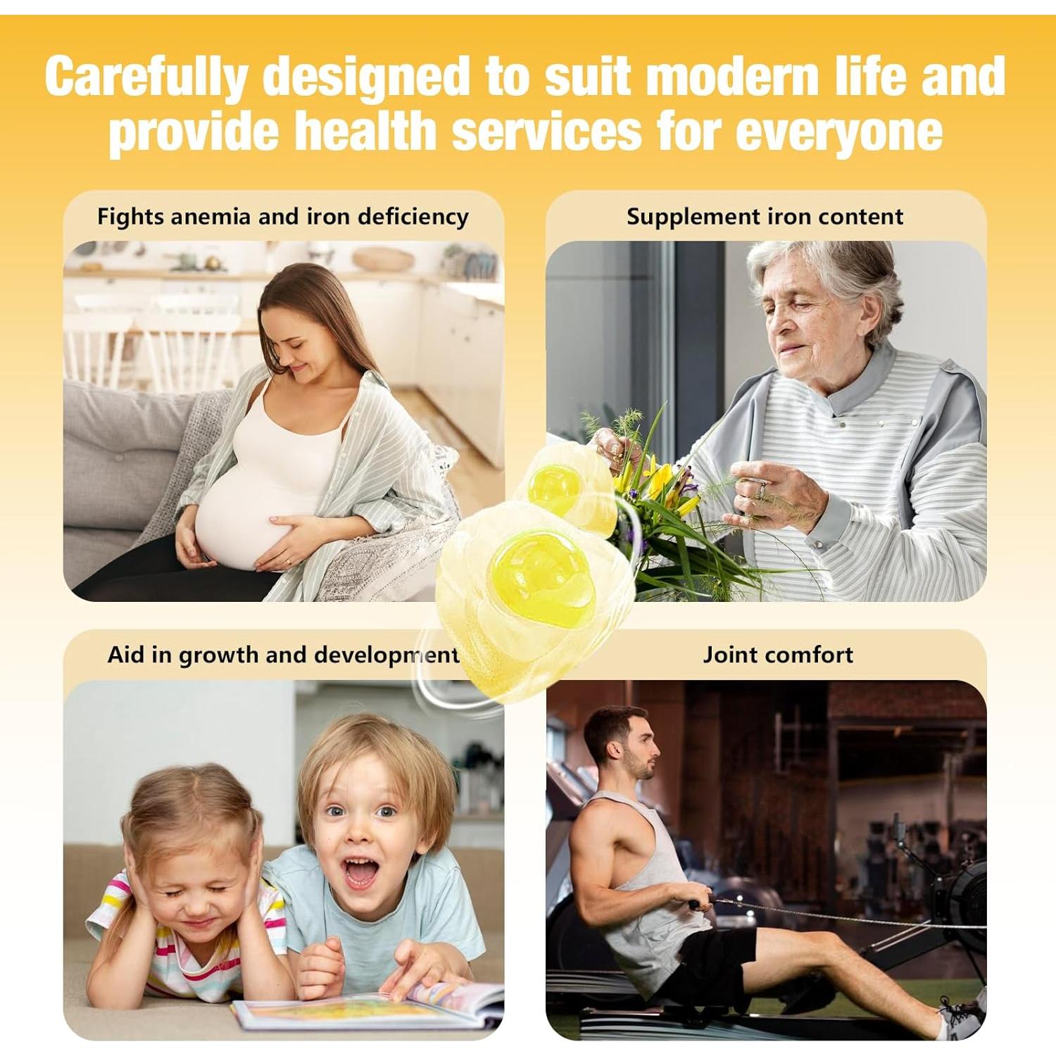 Gominolas de Hierro Patxans 100mg con Vitaminas A, C, B - 60ct