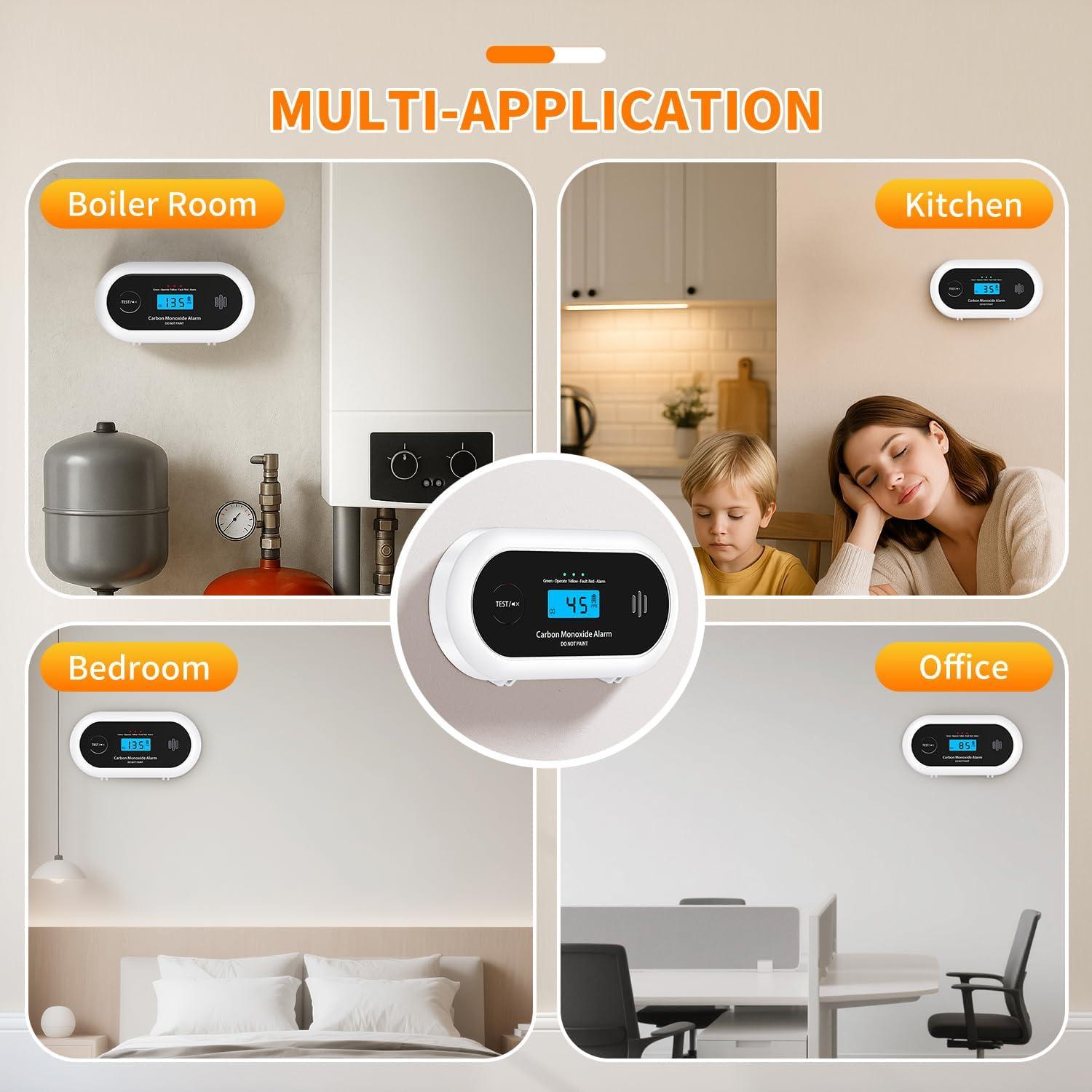 Detector de Monóxido de Carbono Alertlink VC22R Portátil LCD