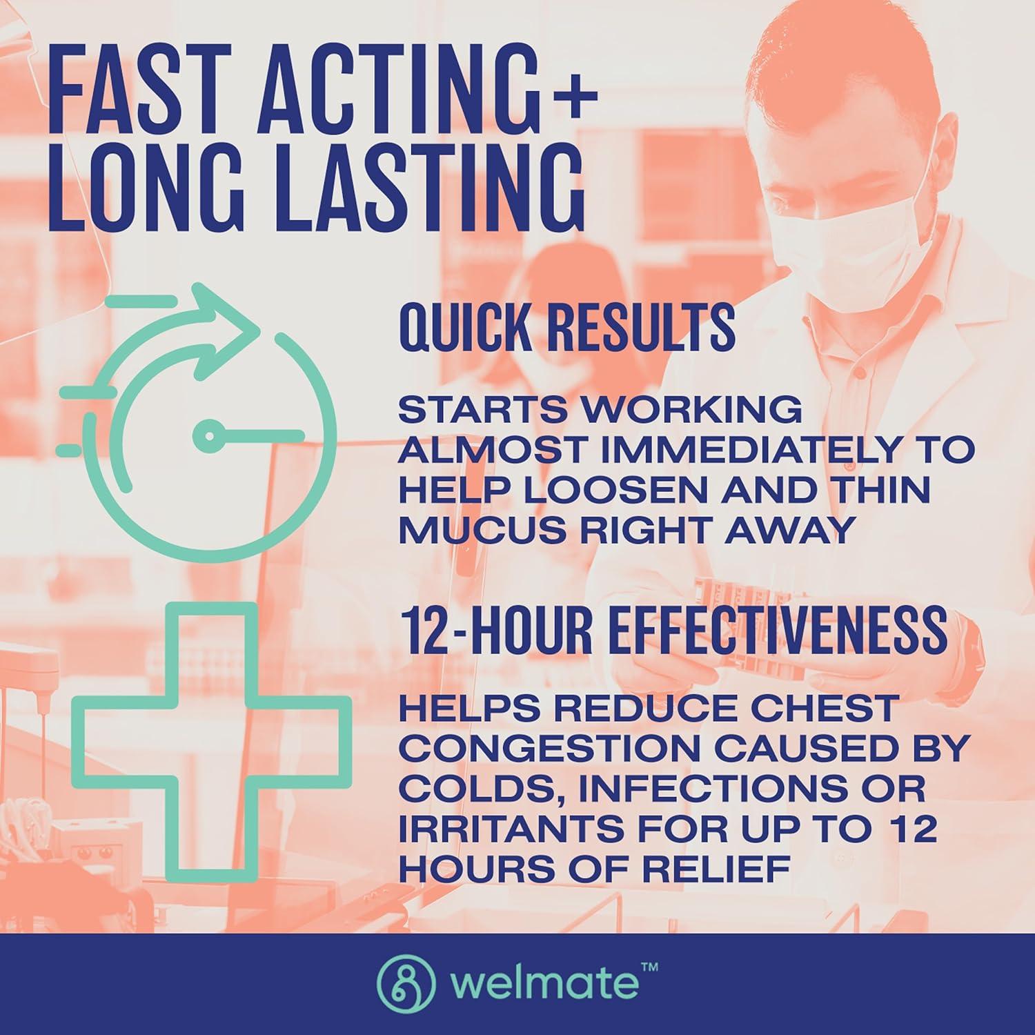 Guaifenesina 600mg WELMATE - 70 Tabletas Expectorantes