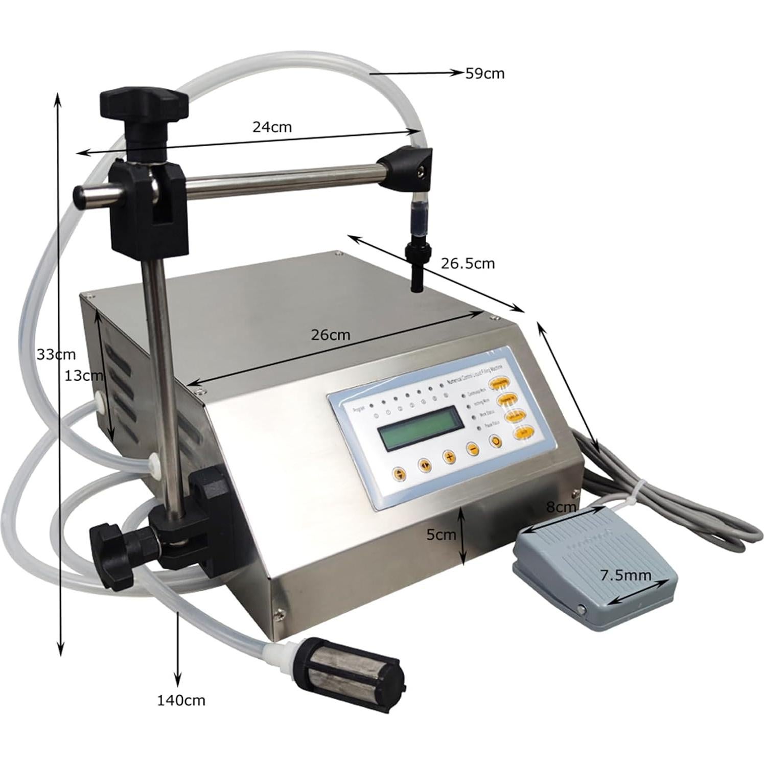 Máquina de Llenado INTBUYING 3.2L/min 2ml-3500ml Digital