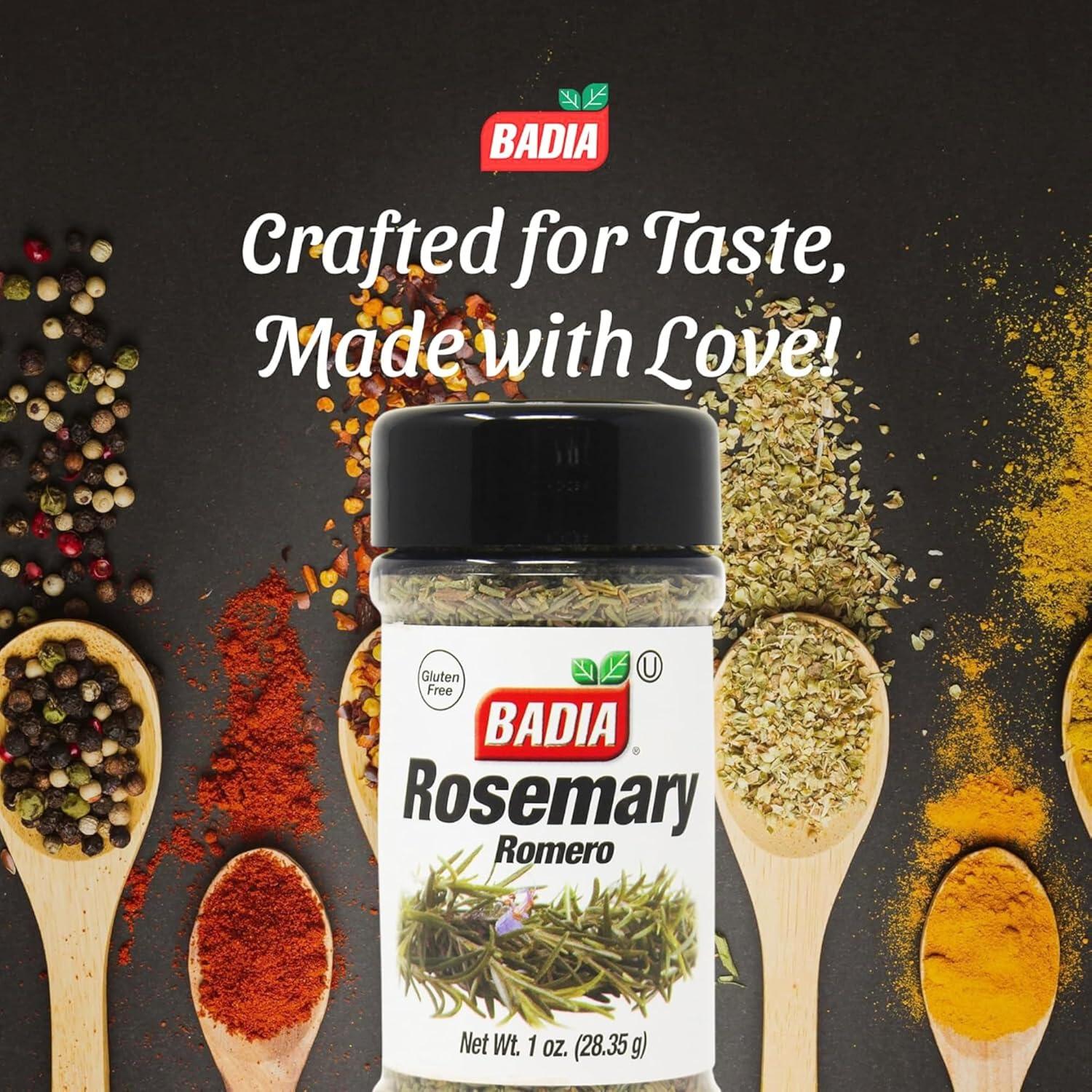 Hojas de Romero Secas Badia 28.35 g - Hierba Aromática Sin Gluten