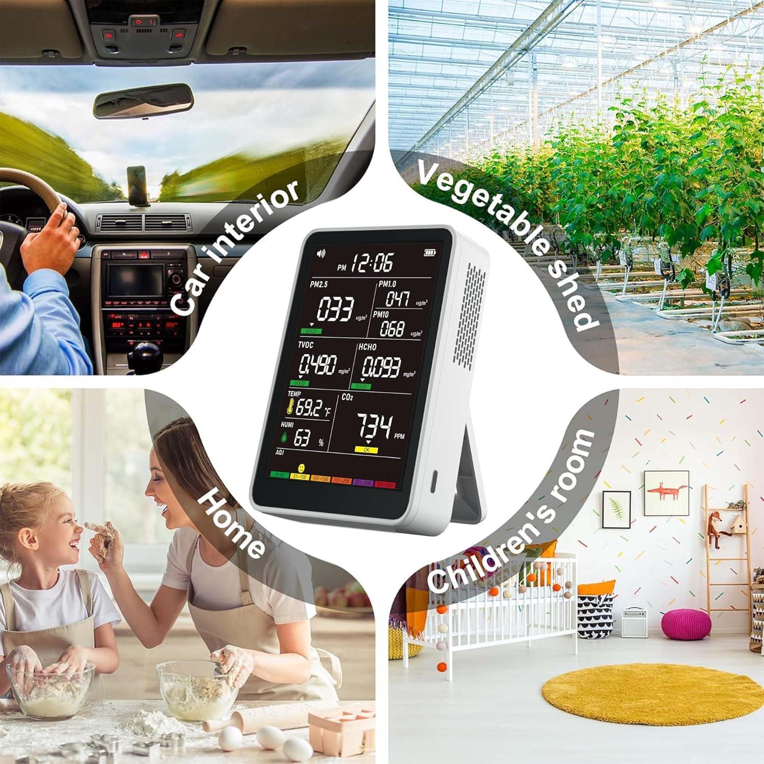 Monitor de Calidad del Aire AQItech AK16C Portátil 16 en 1