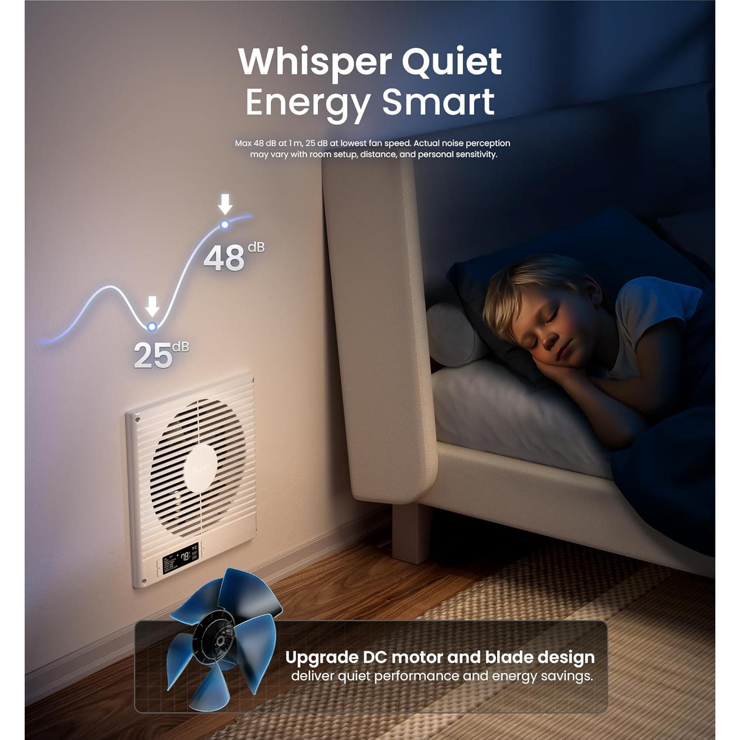 Ventilador de Pared KOVIET 8" con Control Remoto y 10 Velocidades