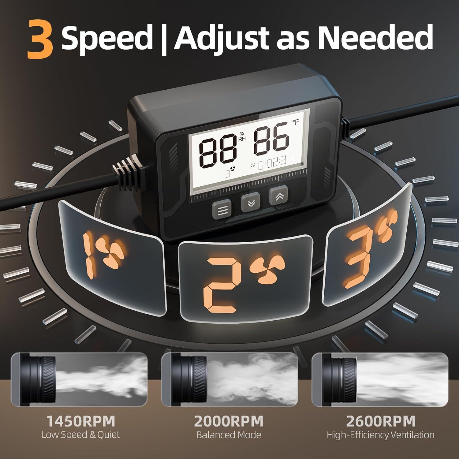 Ventilador de Conducto 4" ONVEAN con Sensor de Humedad y Control Remoto