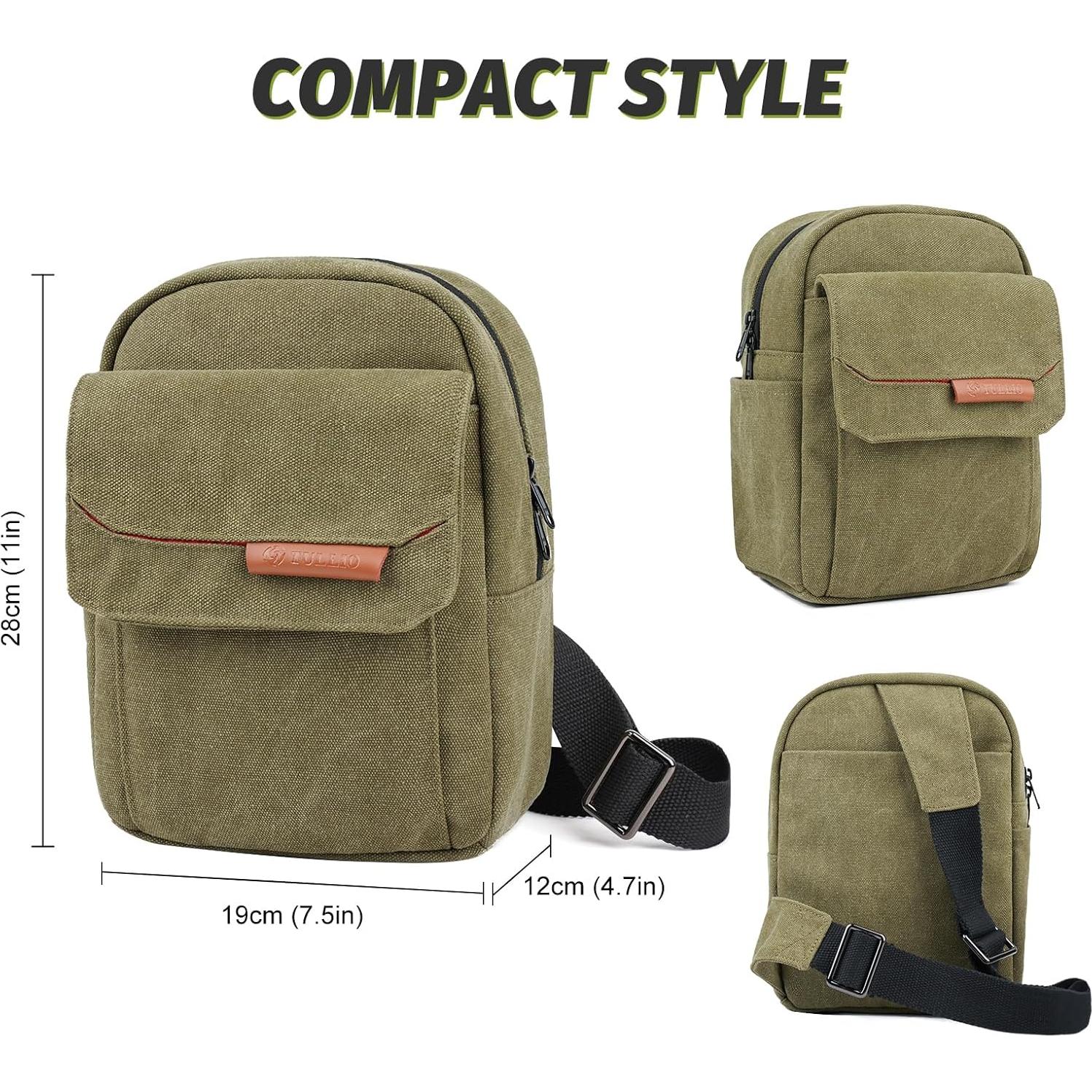 Bolsa de cámara TULLIO pequeña impermeable verde militar