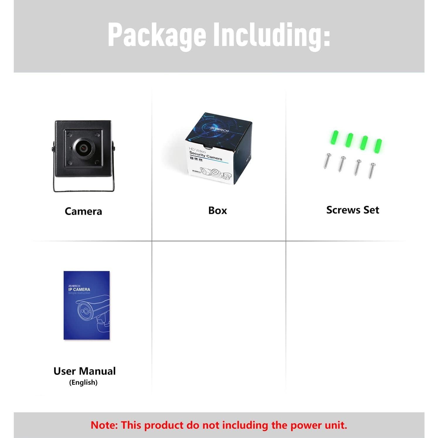 Cámara de Seguridad IP RevoTech I706-4 Mini 3MP 180°