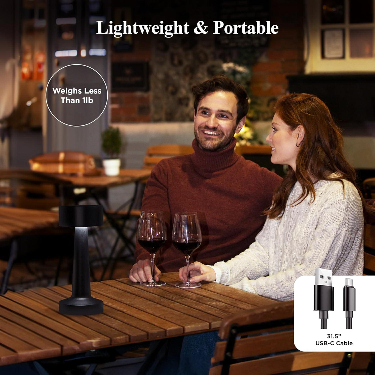 Lámpara de Mesa Inalámbrica Bell+Howell LED Recargable 22.8cm