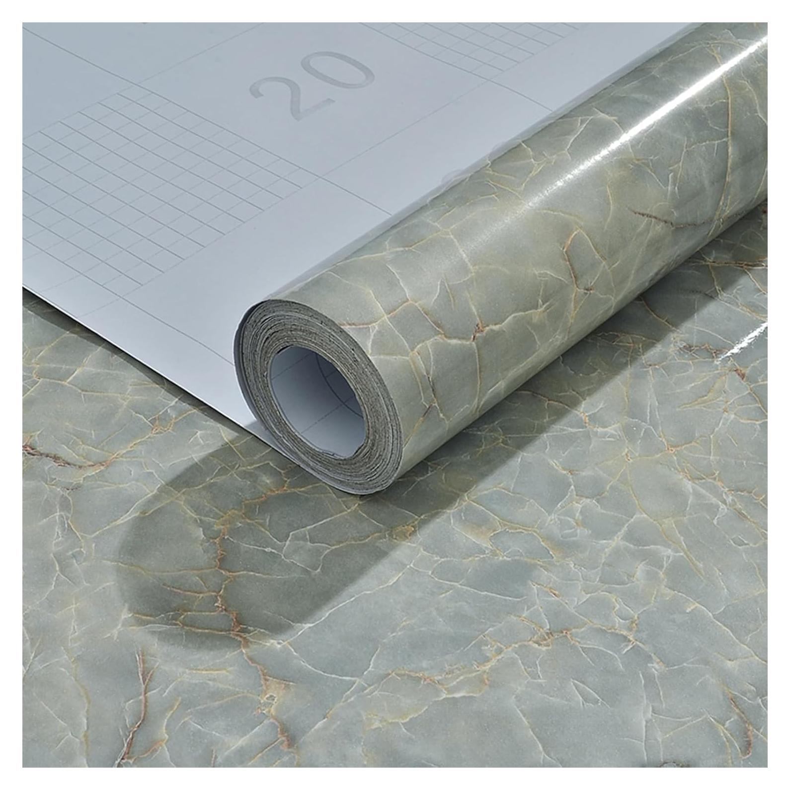 Papel Contacto Autoadhesivo Yancorp Verde Mármol 30x305 cm