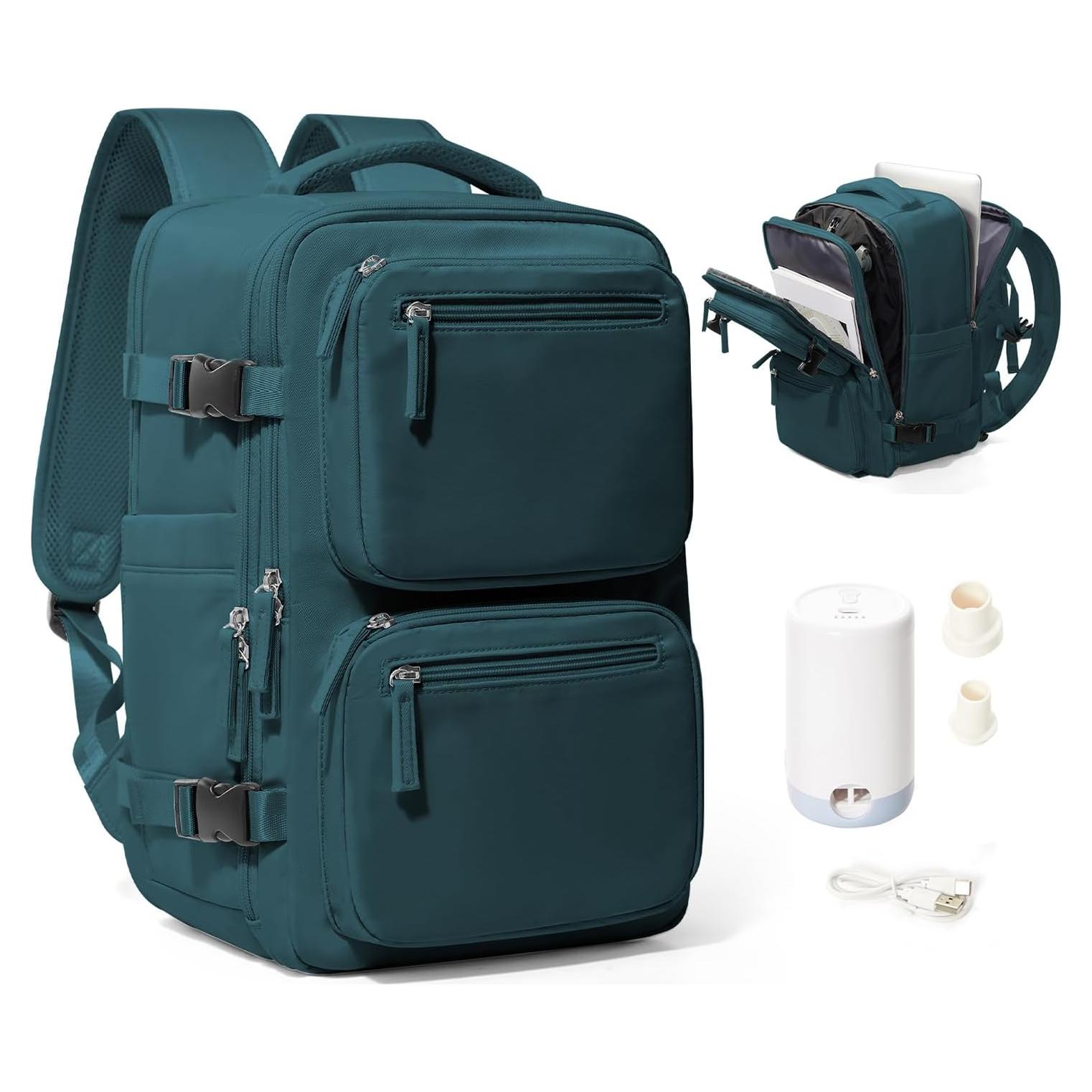 Mochila Vacpack Suradar 20L Azul Pavo Real con Compresión