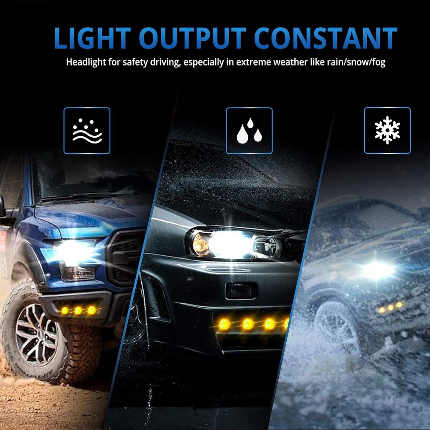 4 Bombillas LED 18mm JRQLOV Amarillo 12V Impermeables