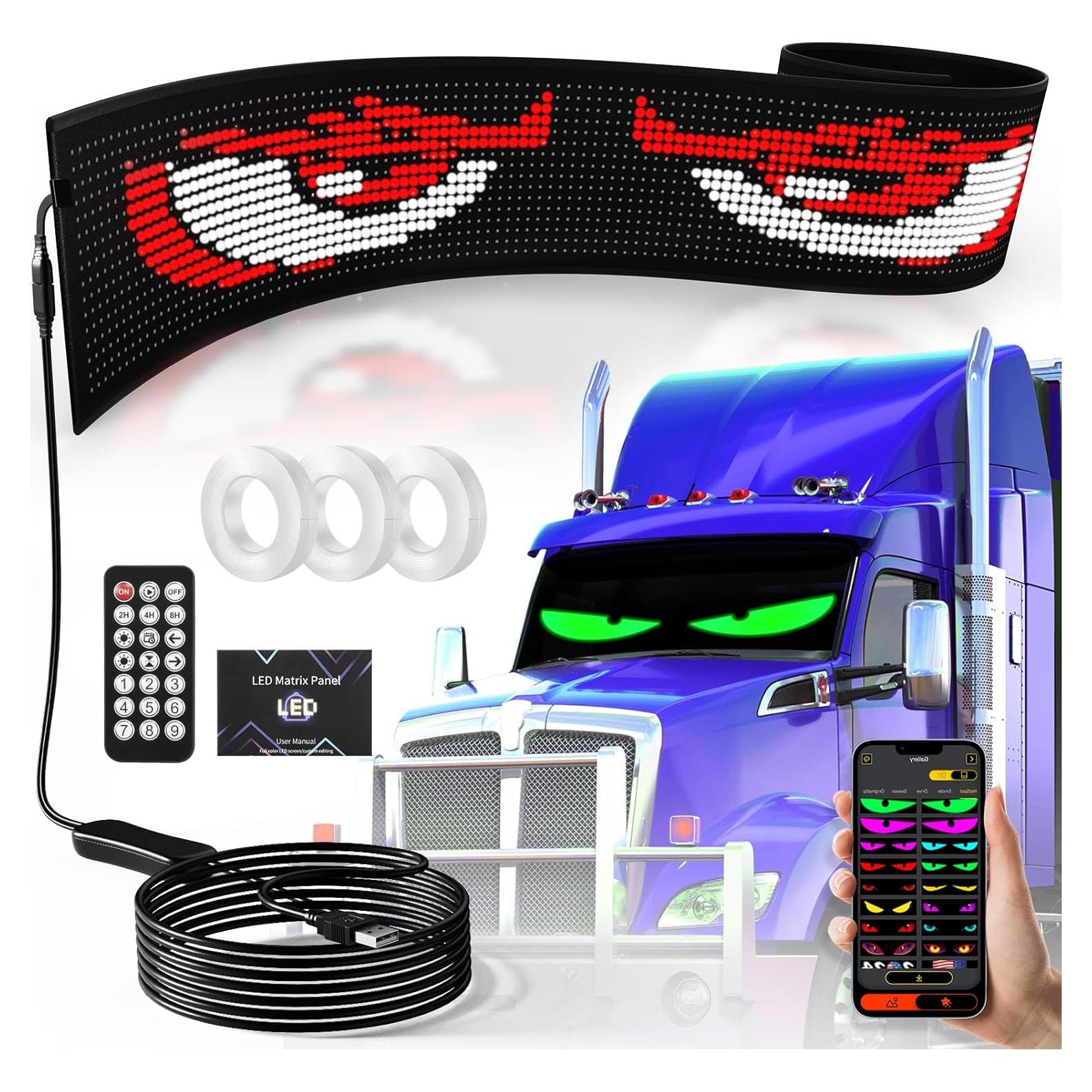 Ojos LED Diabólicos KAKSEY para Parabrisas 133x19.2 cm