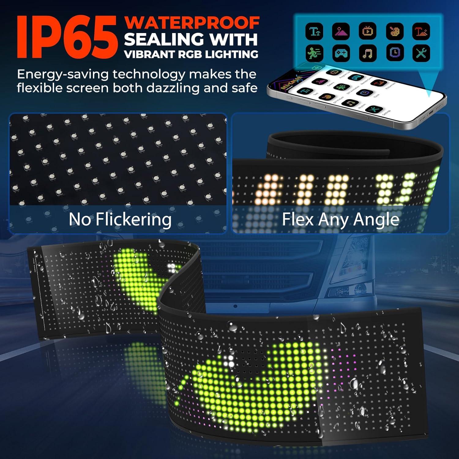 Ojos LED Diabólicos KAKSEY para Parabrisas 133x19.2 cm